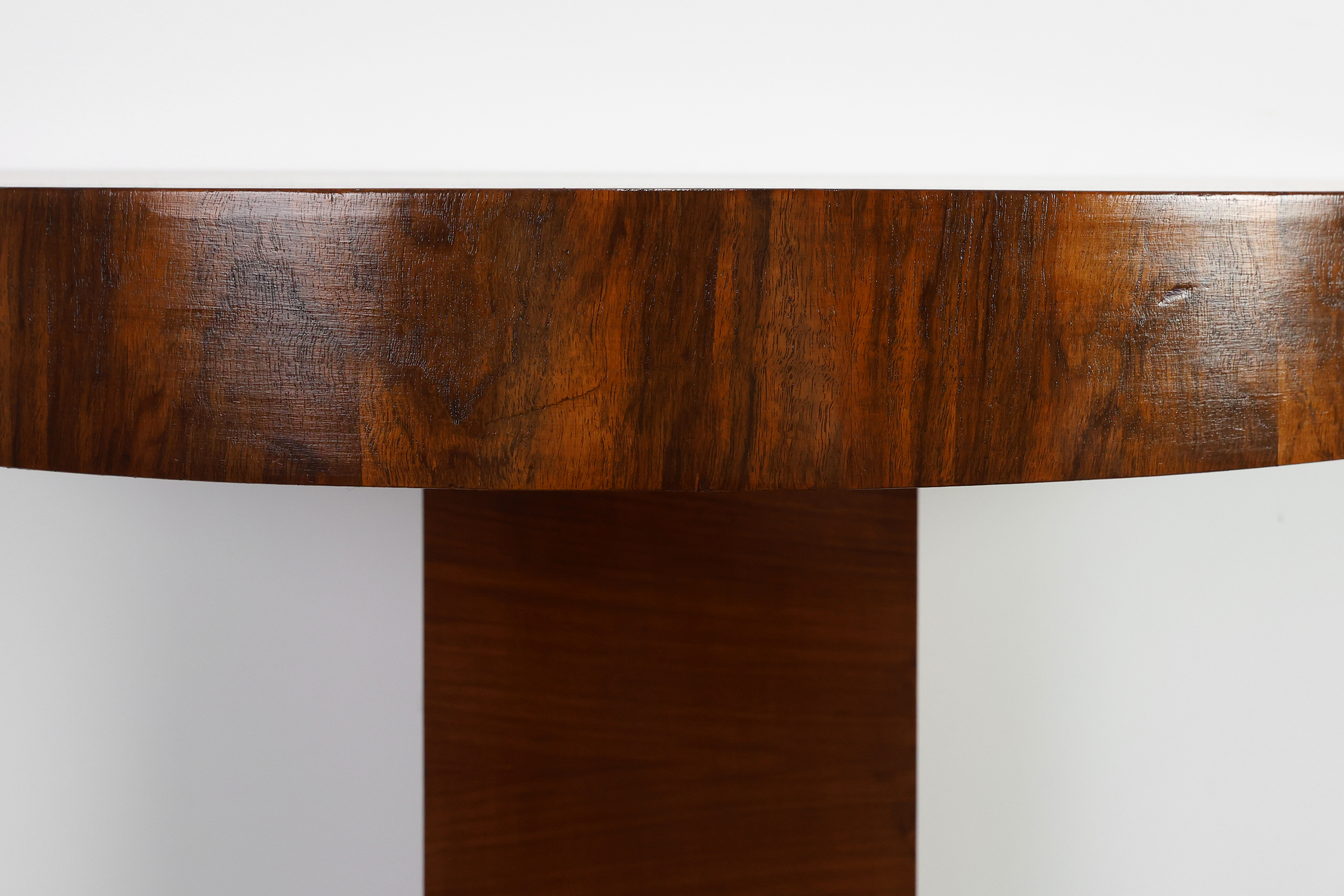 Art Deco Console Table in Walnut Veneer, France 1920sthumbnail